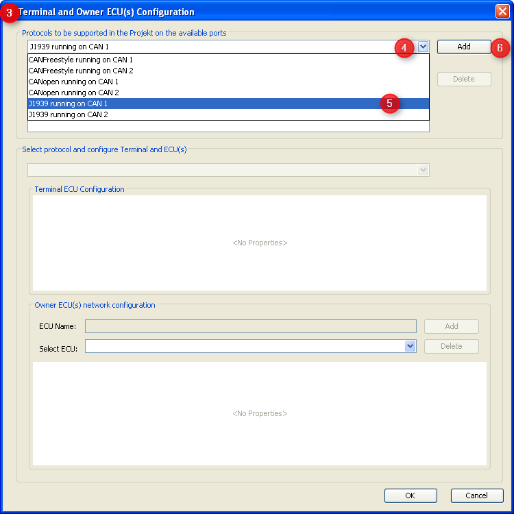 J1939 stack activation dialog