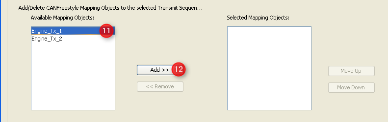 Transmit Sequence add mapping