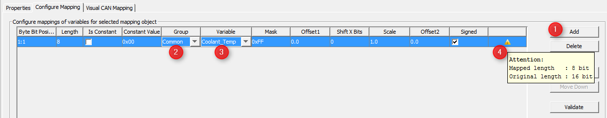 Configure Mapping Added Variable