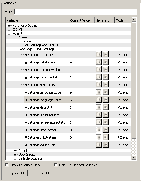 The variable view