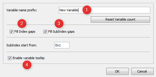 variable view config