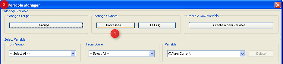 Open Process Configuration via Variable Manager Open Process Configuration via Variable Manager