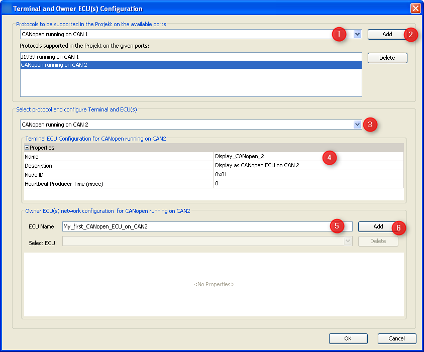 Terminal and ECU owner configuration Terminal and ECU owner configuration